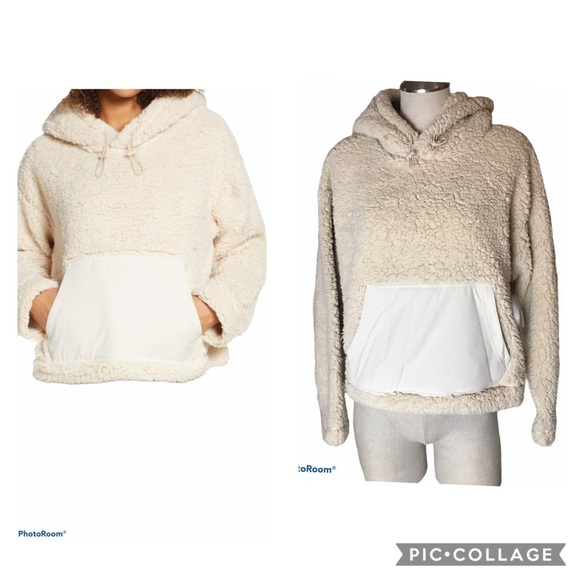 ZELLA Cassie Rainy Day Faux Fur Shearling Hoodie Small - Picture 1 of 10